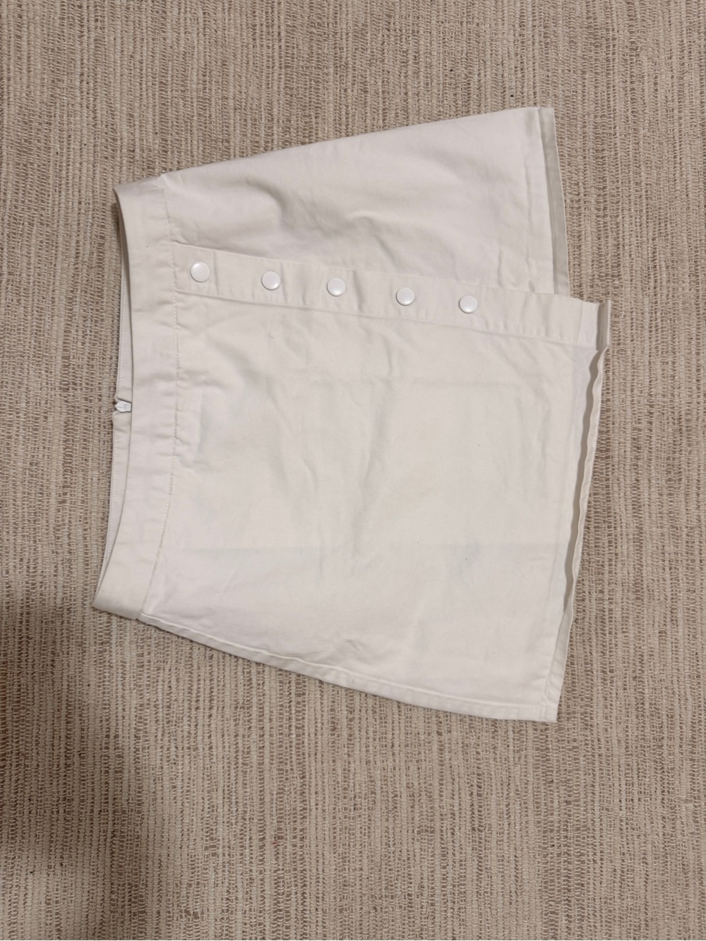 White Women's Button-Trim Skirt